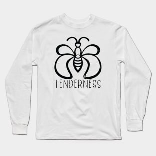 Sankofa Adinkra Symbol "Tenderness" Black Long Sleeve T-Shirt